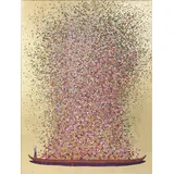 Kare DESIGN Wandbild 80 x 100 cm Flower Boat Gold