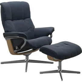 Stressless Fußhocker Mayfair Leder 55 x 41 x 39 cm Blau