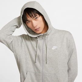 Nike Sportswear Club French Terry Kapuzenjacke dark grey heather/matte silver M