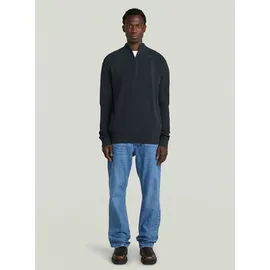 G-Star Structured Half Zip Knit Blau L