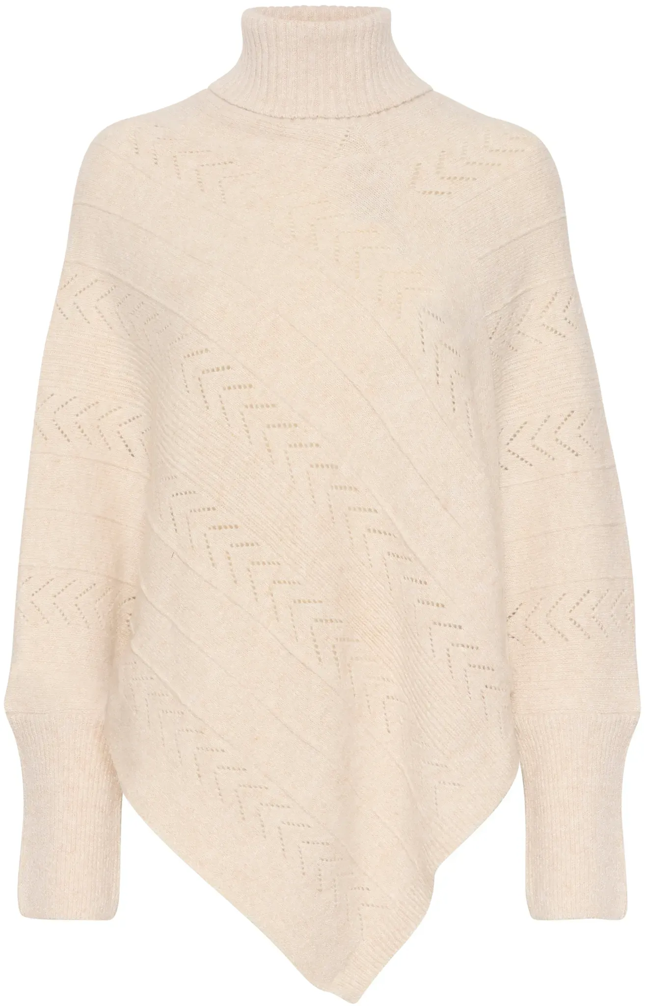 Strickponcho CREAM 