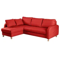Ecksofa Compact Leder Rot