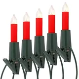 CLGarden Kerzenlichterkette LED 17 m rot