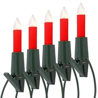 CLGarden Kerzenlichterkette LED 17 m rot