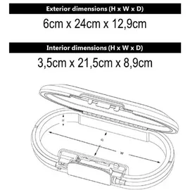 Master Lock Kleine Safe Space-Dokumentenkassette mit Zahlenschloss und Kabel