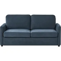Beliani Schlafsofa Stoff blau Bennas