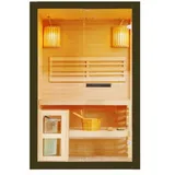 SANOTECHNIK PANORAMA Black Sauna 2 Personen Fichte Harvia Ofen