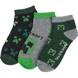 Minecraft Creeper Socken 3er Pack (Farbmix 2, 23-26) - 23-26