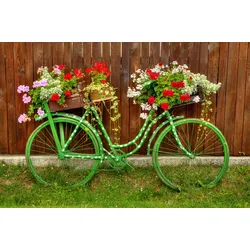 Fototapete PAPERMOON "Vintage Fahrrad", bunt, B:2,50m L:1,86m, Vlies, Tapeten