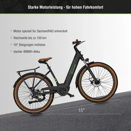 Sachsenrad C5 Centro 27,5 Zoll RH 48 cm Damen schwarz