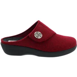 Berkemann Teresa Hausschuh, dunkelrot, Filz, Weite H, Wechselfußbett 5061-258 40 2/3 EU