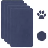 JEYORZY 4Stück Stoff Klebestoffflicken, Flicken Selbstklebend Stoff Leinwand Reparaturflicken Selbstklebender Stoff Selbstklebend, Leinwand Reparaturset für Sofa Zelt Möbel Autositz Liege (Dunkelblau)