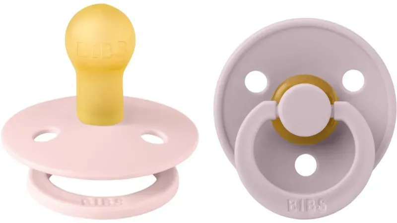 BIBS Colour Natural Rubber Size 1: 0+ months Schnuller Blossom / Dusky lilac 2 St.