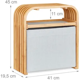 Relaxdays Sitzhocker mit Stauraum 19,5 x 41 x 45 cm Natur