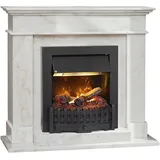 Kaminumrandung  Windsor 10 Naturweiß poliert - Elektrofeuer Danville