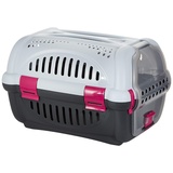 beeztees 715009 Reisebox Rhino, 51 x 34.5 x 33 cm, grau/rosa