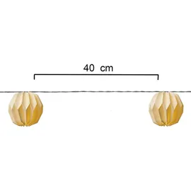 MARELIDA LED Lichterkette Origami Lampions 3,6 m Weiß