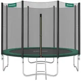 Songmics Trampolin 305 cm inkl. Sicherheitsnetz schwarz/dunkelgrün