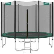 Songmics Trampolin 305 cm inkl. Sicherheitsnetz schwarz/dunkelgrün