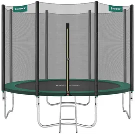 Songmics Trampolin 305 cm inkl. Sicherheitsnetz schwarz/dunkelgrün