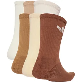 adidas Trefoil Cushion Crew Socken 6er Pack Beige/Weiß 43-45