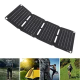 Tragbares 40-w-monokristallines Solarpanel – Tragbares Solarpanel Mit 2 Qc-usb-anschlüssen Und 5-v-usb-lüfter Für Camping Und Reisen