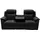 vente-unique Relaxsofa Leder 3-Sitzer - Schwarz - evasion