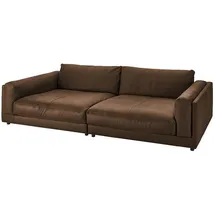 KAWOLA Big Sofa RAINA Leder braun - Braun