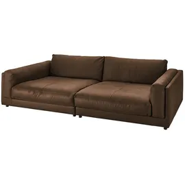 KAWOLA Big Sofa RAINA Leder braun - Braun