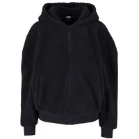 URBAN CLASSICS Zip-Kapuzenpullover in black | Gr.: M