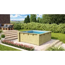 Karibu Massivholzpool kdi Schwimmbecken Gartenpool Minipool