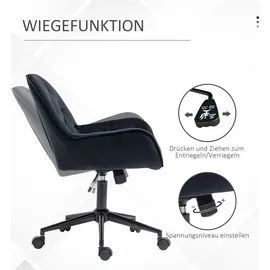 Vinsetto Drehstuhl Kunststoff Schwarz