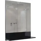 MCW Wandspiegel mit Ablage schwarz