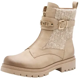 Marco Tozzi by Guido Maria Kretschmer Damen Stiefeletten mit Schnalle Bequem, Beige Comb), 40 EU
