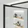 Home Deluxe Duschabtrennung Schwarz, Glas, Metall, 150x200 cm, Badezimmer, Baden - Duschen, Duschtrennwände