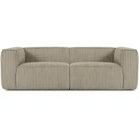 Konsimo Konsimo® 3-Sitzer-Sofa, Beige, 246x73x96 cm, Wohnzimmer, Sofas &