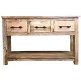 OPIUM OUTLET Möbel Kommode Schrank Sideboard CON-3D natur Mangoholz Massivholz