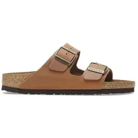 Birkenstock Leder-Pantoletten "Arizona" in Hellbraun - 40