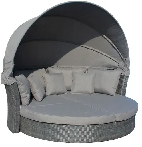 Sonneninsel Deluxe Aluminium Schwarz / Hellgrau