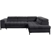 exxpo - sofa fashion Ecksofa Bocco, hochwertige Verarbeitung, toller Sitzkomfort, bequem, L-Form, wahlweise mit Bettfunktion u. Bettkasten, inkl. Kopfteilverstellung grau