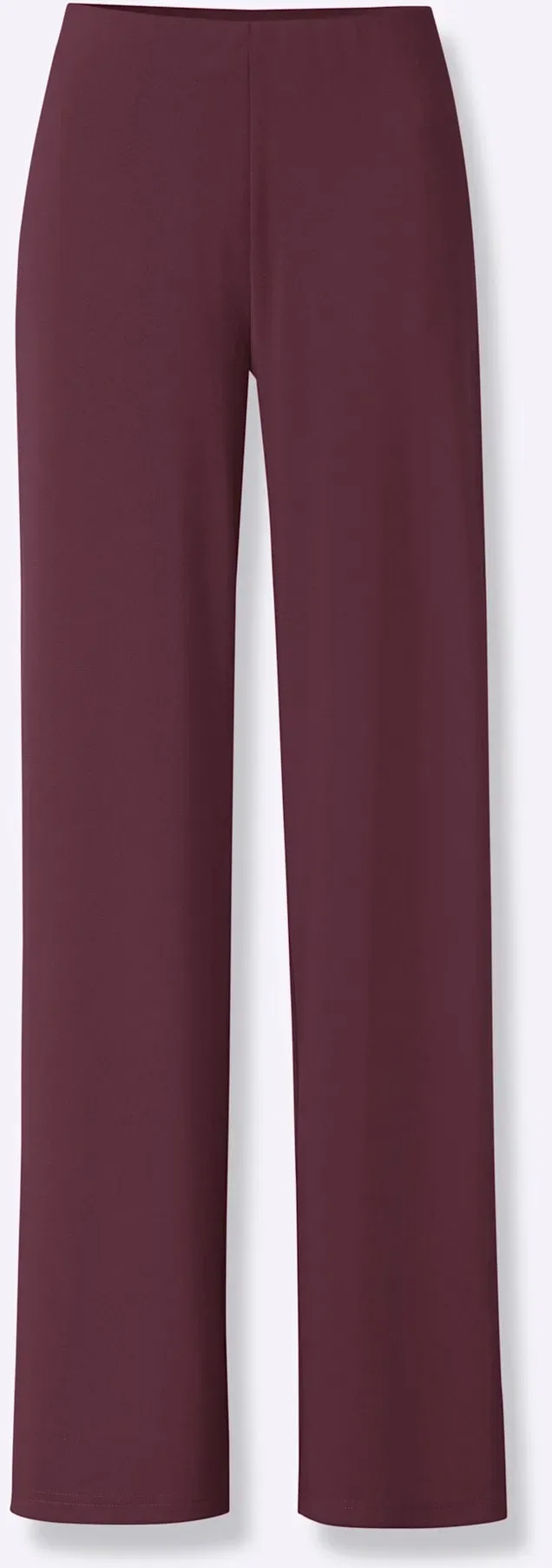 Jerseyhose LADY, Damen, Gr. 54, Normalgrößen, rot (burgund), 95% Polyester, 5% Elasthan, unifarben, lang, Hosen Jerseyhose