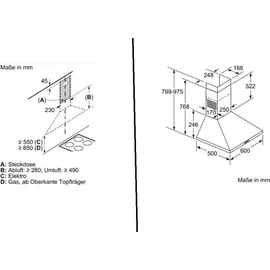 Bosch DWP64BC50 Wandhaube 60 cm