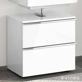 Evineo Waschbeckenunterschrank ineo4 2 Auszüge 60 x 58 x 39,7 cm Weiß