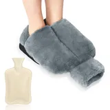 forbabe Fußwärmer Ohne Strom, 2L Groß Wärmflasche Füße, Waschbarer Stoff, Super Weich und Warm Fußheizung Pads für die Kalte Füße im Winter
