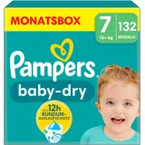 Pampers Windeln Größe 7 (15Kg+) Baby-Dry, Extra Large, MONATSBOX, Bis Zu 12 Stun