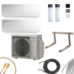 DAIKIN Emura3 Klimaanlage | FTXJ35AW+FTXJ25AW | 3,4/2,5kW | 5m Quick Connect