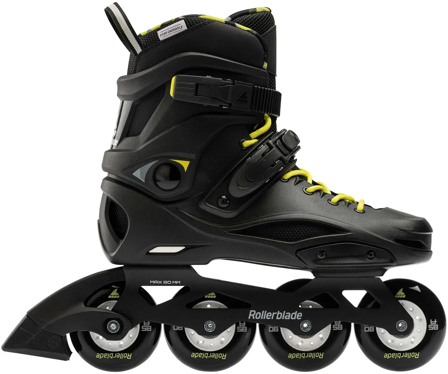 Rollerblade Inline Skates RB Cruiser (Rollen: 80mm/85A, Kugellager: SG7) schwarz/gelb Herren