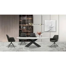 byLIVING Esszimmerstuhl Blair 2er Set, Bezug anthrazit, schwarz