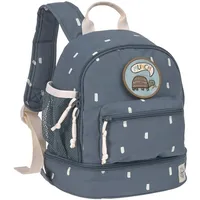 Lässig Kinderrucksack mit Brustgurt Kindergartentasche Kindergartenrucksack 6,5L ab 3 Jahren/Mini Backpack Happy Prints Dunkelblau