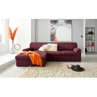 DOMO collection Ecksofa »Topper L-Form«, mit Recamiere, wahlweise mit Schlaffunktion lila